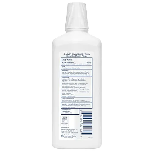 Closys Healthy Teeth Anti-Cavity Oral Rinse Mouthwash with Fluoride, Non-Burning, Non-Irritating – 32 Fl Oz (Triple Pack)