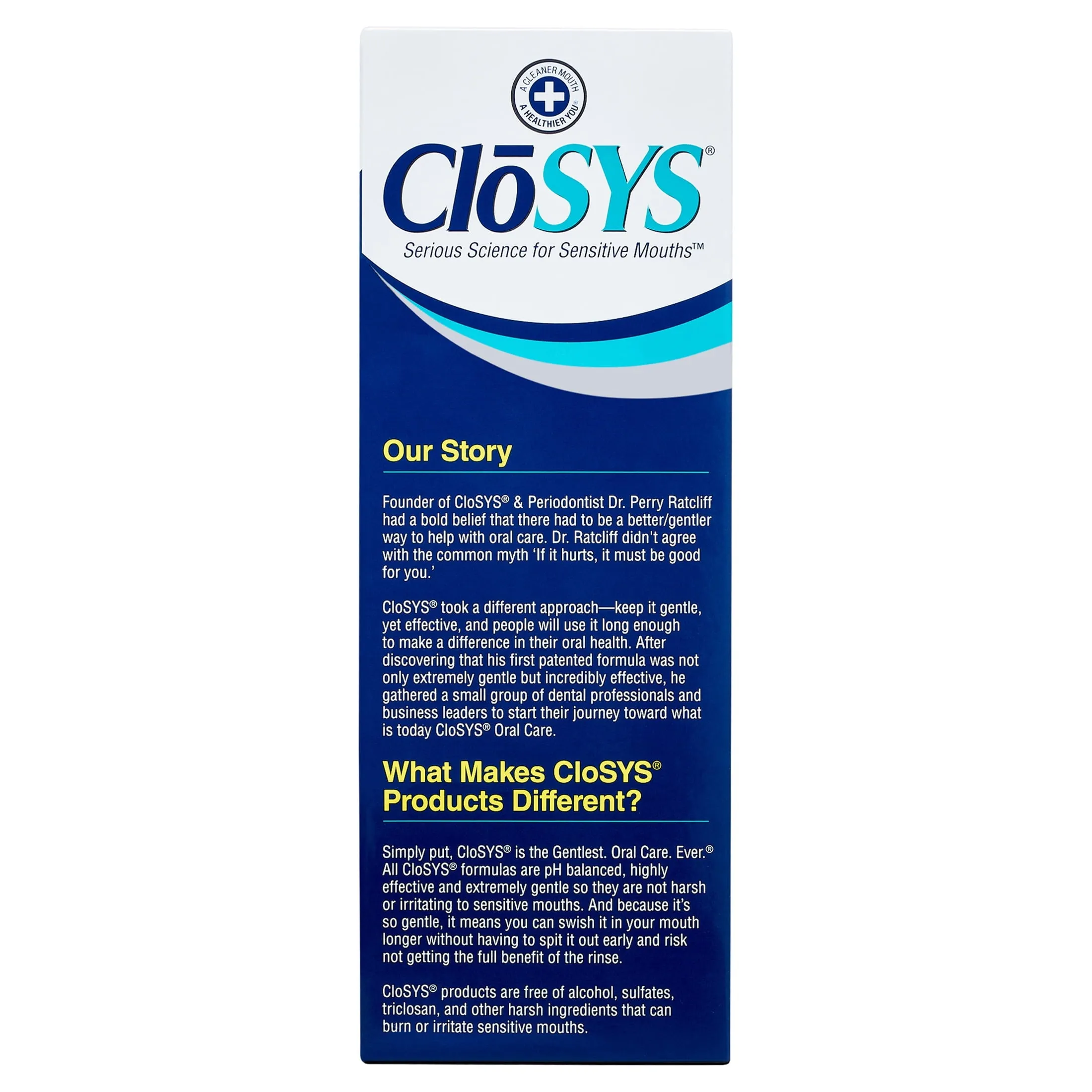 CloSYS Ultra Sensitive Mouthwash Unflavored w/ Optional Flavor Control, 32oz