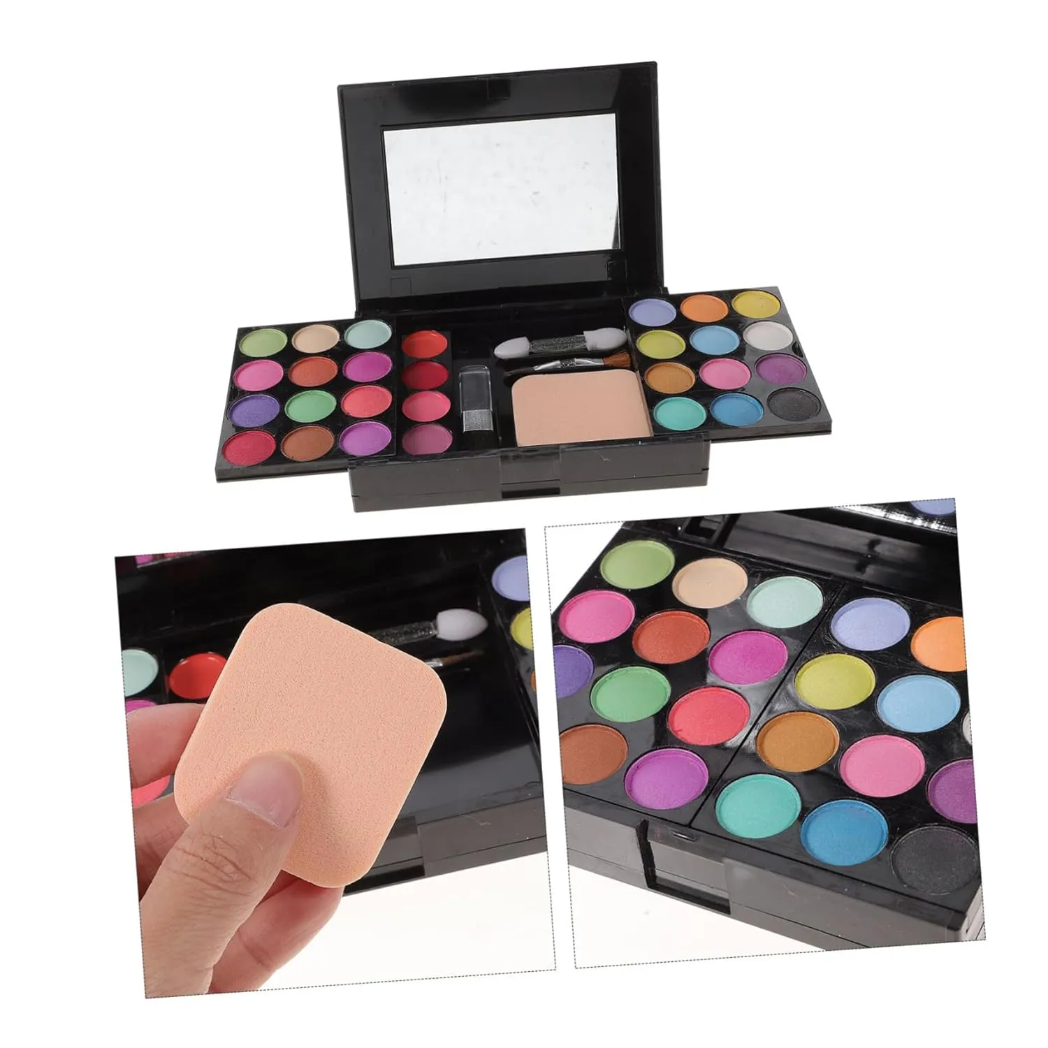 Color Eyeshadow Lip Gloss Makeup Kit Blushers Pressed Powders Versatile Cosmetics Women Teens Silky Shine Finish for Every Occasion