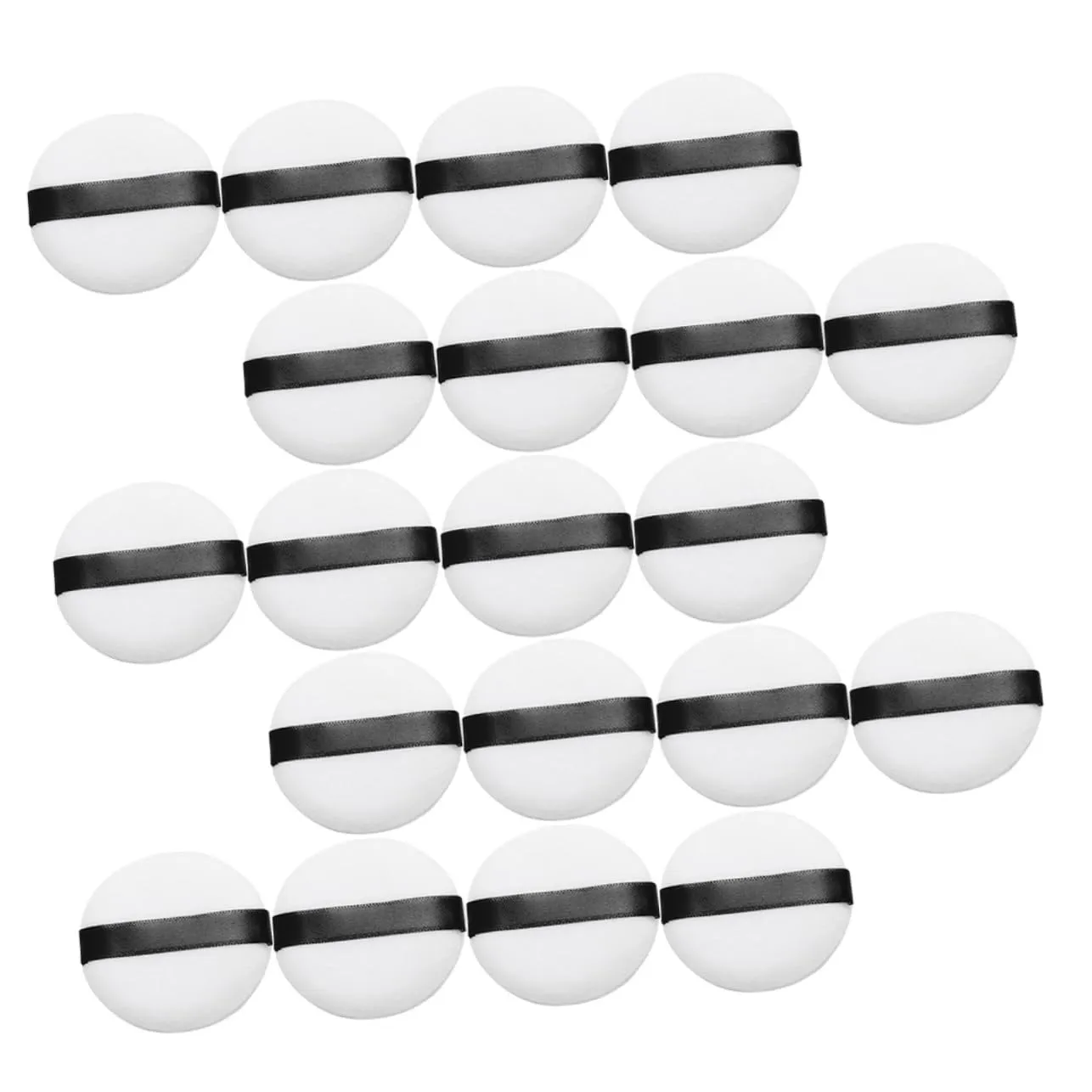 Comfortable Makeup Puff 20pcs Supple Face Makeup Pads Loose Powder for Women Cosmetics Puff for Girl (white)
