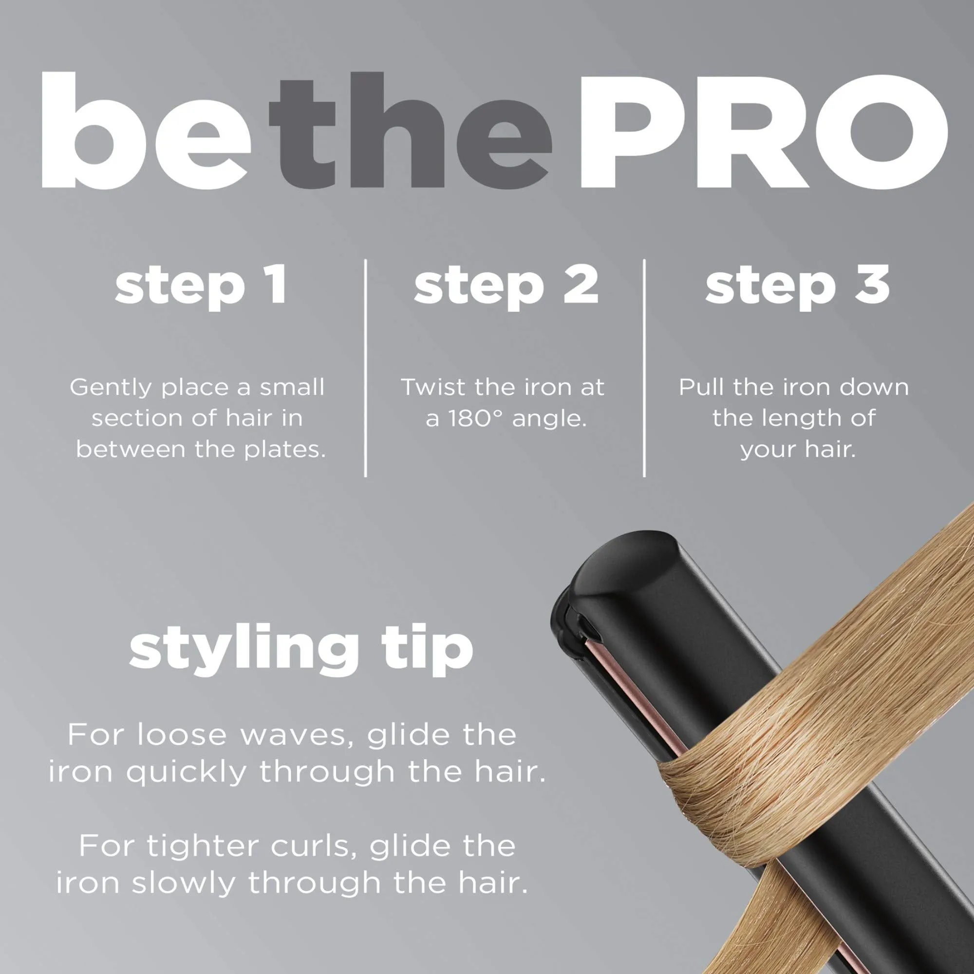 CONAIR INFINITIPRO Rose Gold Ceramic Flat Iron, 1-inch
