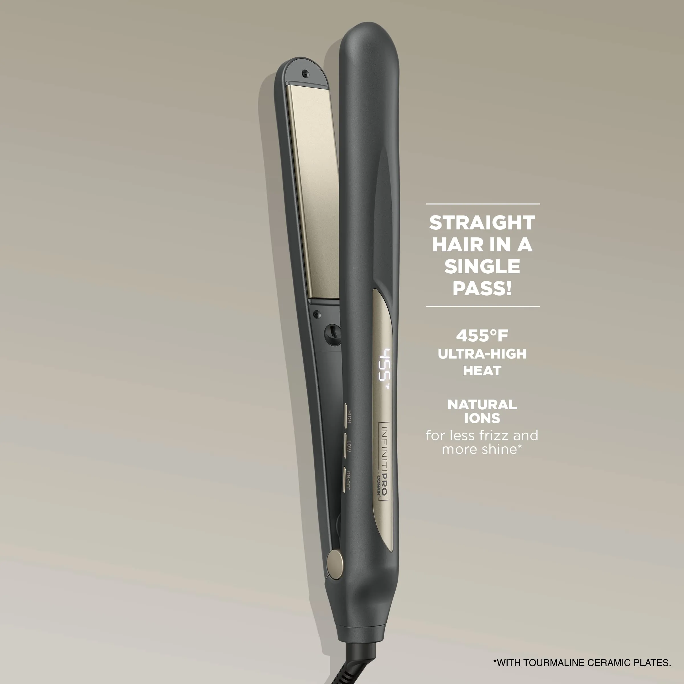 Conair Tourmaline Ceramic Flat Iron, 1-Inch