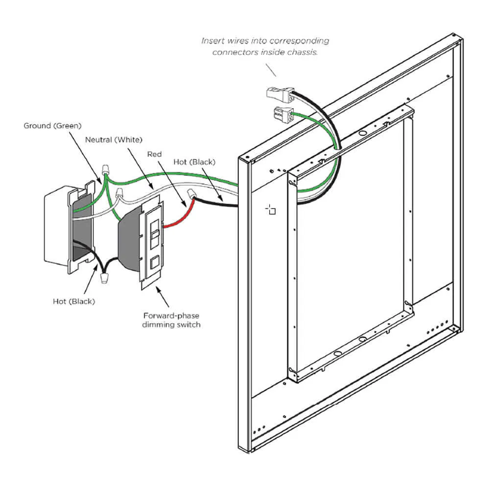 Cordova Charisma Natural-Light Bathroom LED Mirror with 1-inch Frosted Vertical Bands - 4 Sizes