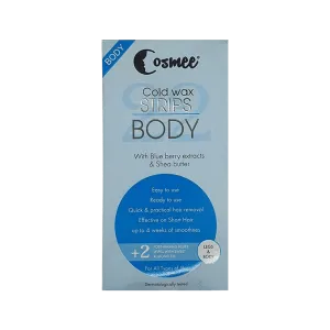 Cosmee Body & Legs Cold Wax Strips With Blueberry & Shea Butter Extracts