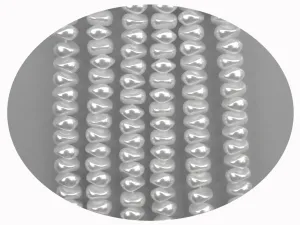 Czech Nugget Glass Pearls 7x9mm or 8x10mm Bridal Off-White Imitation Pearl