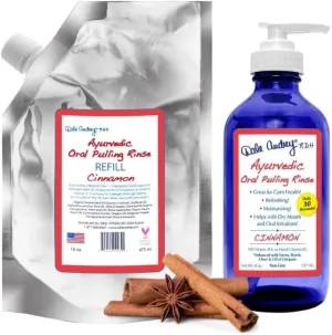 Dale Audrey Natural Oil Pulling for Teeth and Gums | Cinnamon Flavoured Oral Rinse Mouthwash for Bad Breath | Organic Essential Oils to Whitening Teeth & Freshen Breath | (16oz)