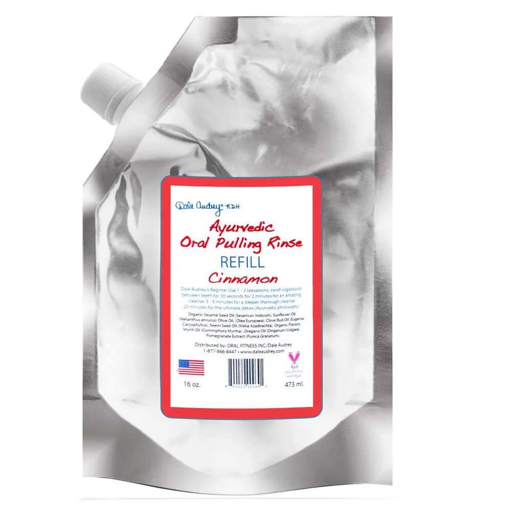 Dale Audrey Natural Oil Pulling for Teeth and Gums | Cinnamon Flavoured Oral Rinse Mouthwash for Bad Breath | Organic Essential Oils to Whitening Teeth & Freshen Breath | (16oz)