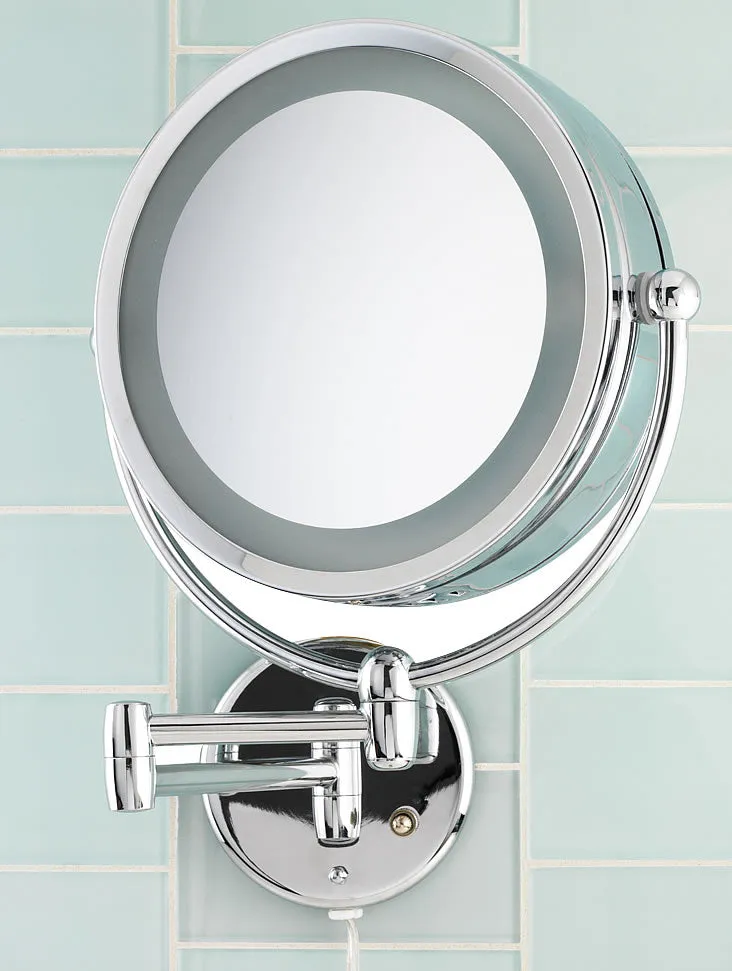 Danielle Creations 10x Reversible Dual-Light Plug-In LED Makeup Mirror D123
