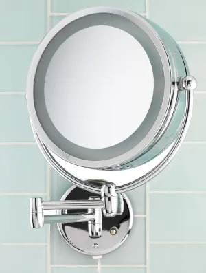 Danielle Creations 10x Reversible Dual-Light Plug-In LED Makeup Mirror D123