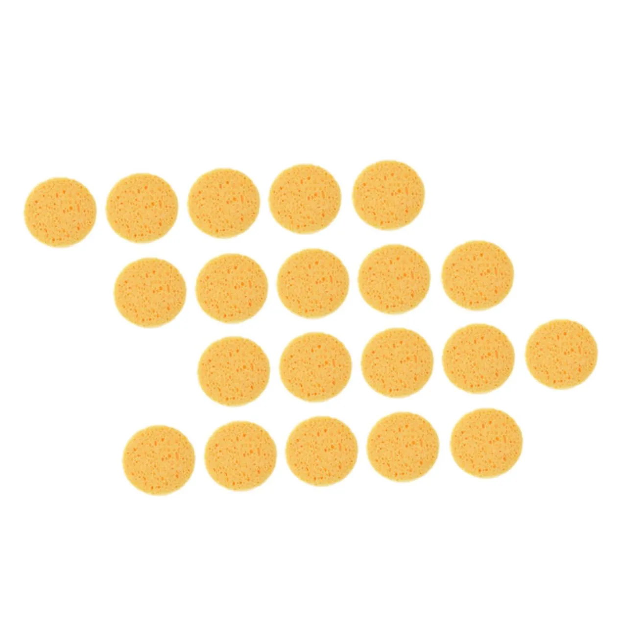 Didiseaon 60pcs Rounded Makeup Powder Puff Cleaning Pads for Cosmetics Application Comfortable Safe Skin Accessory for Loose Powder and Foundation Use