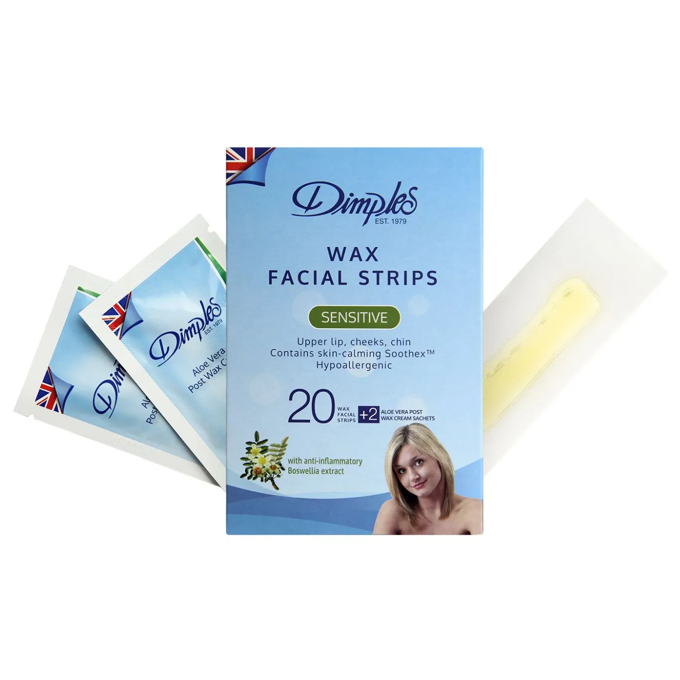 Dimples Facial Sensitive Strips 20 PC