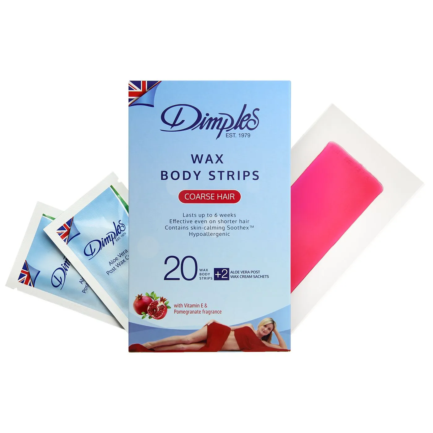 Dimples Wax - Coarse Hair Strips 20 PC