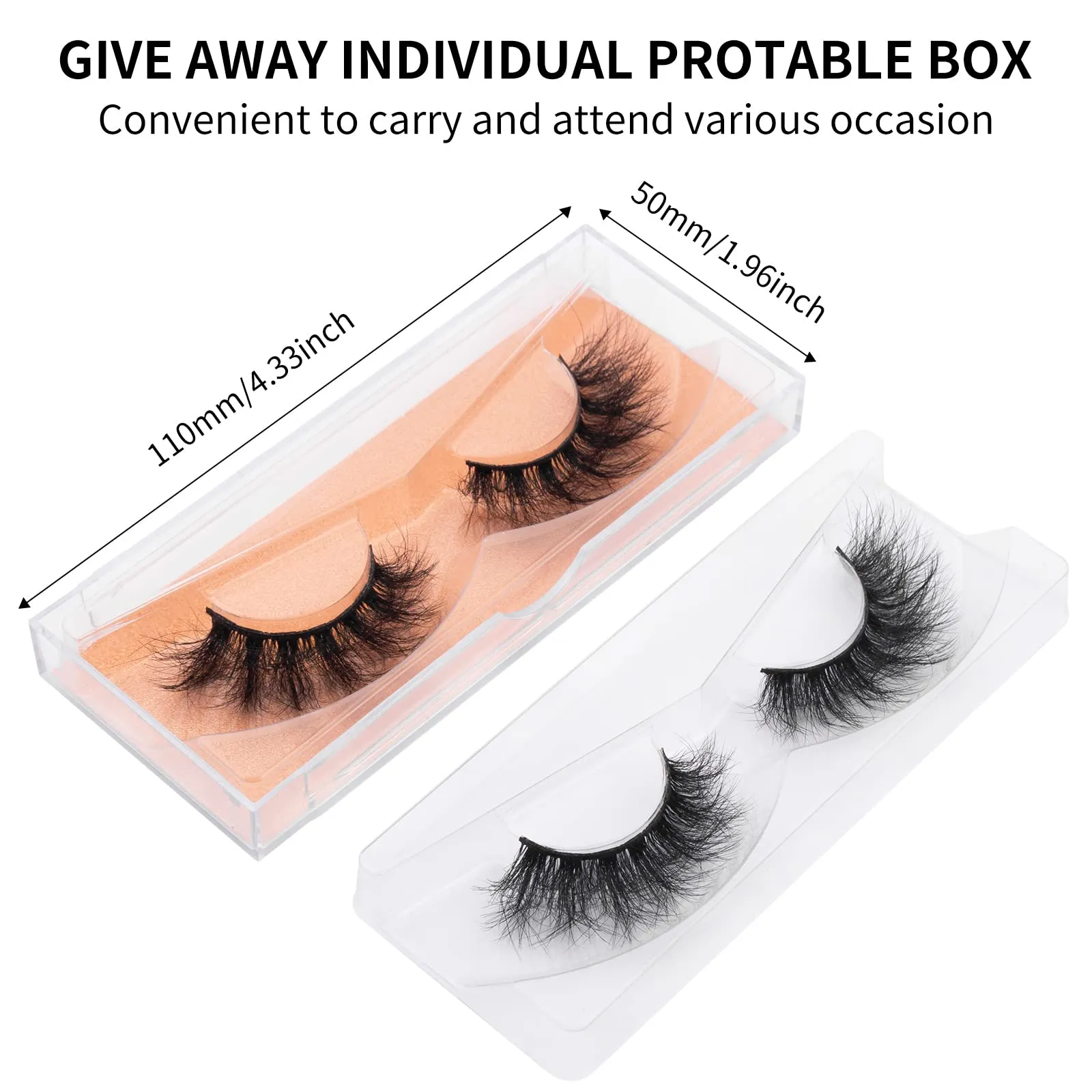 DYSILK False Eyelashes Cat Eye Look 8D Lashes Fluffy Wispy Faux Mink Lashes Thick Fake Eyelashes Soft Reusable Lashes Multipack