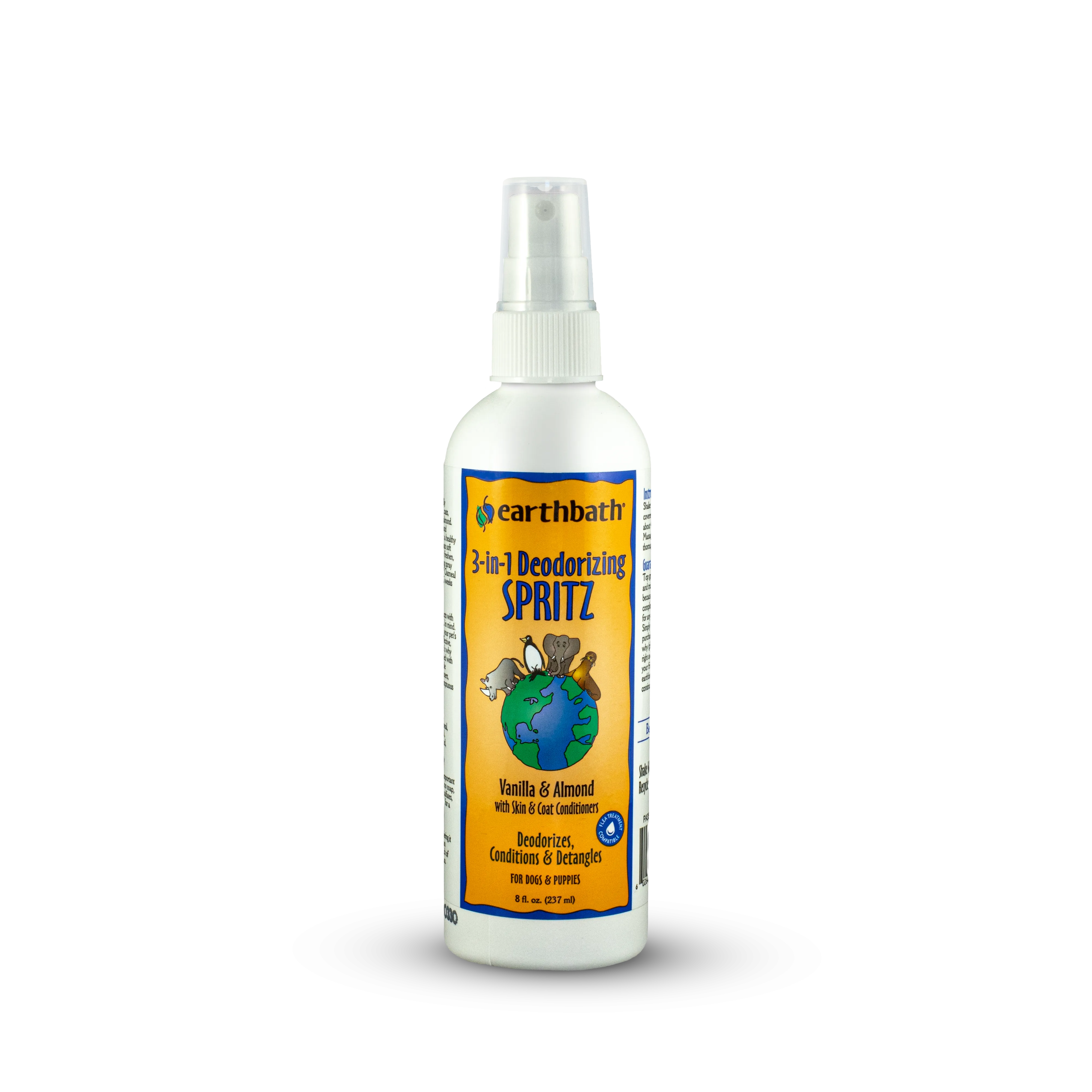 Earthbath 3-in-1 Deodorizing Vanilla and Almond Spritz for Dogs