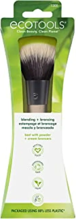 EcoTools Versatile Makeup Brush, For Foundation, Powder, Bronzer, Blush, and Highlighter
