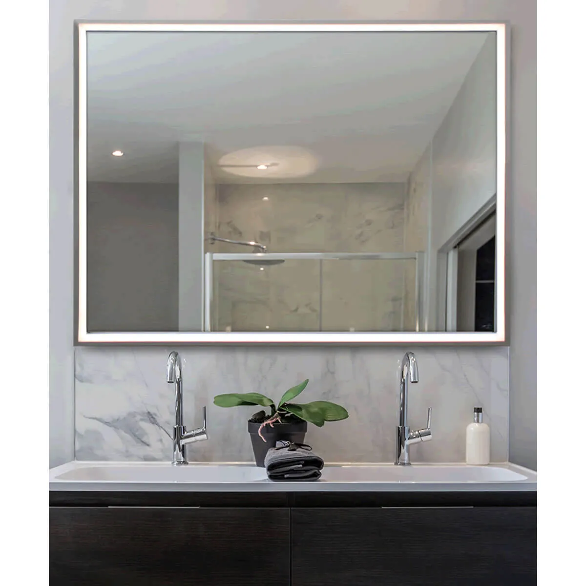 Electric Mirror Radiance Mirror with Inward Facing Directional Lighting in 4 Sizes