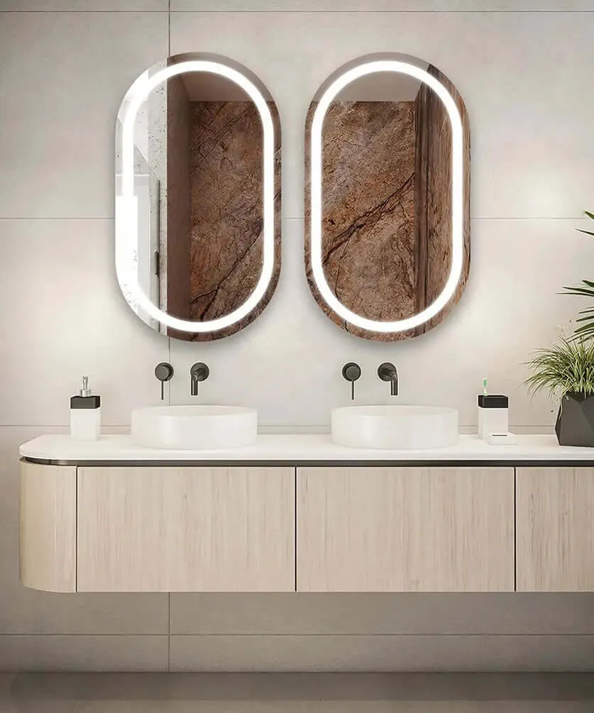 Electric Mirror Saratoga LED Bathroom Mirror with Optional AVA Technology