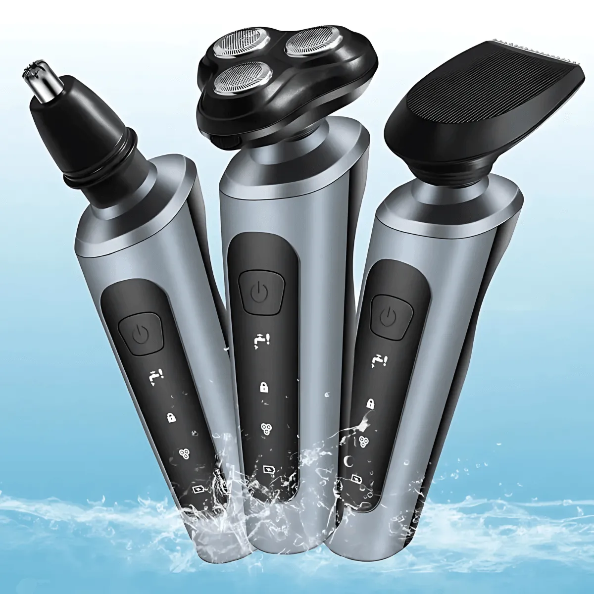 Electric Trimmer, 4-in-1 Versatility, Wet & Dry Use, USB Charging, Compact & Travel-Friendly, Stainless Steel Blades, 85 Min Usage Time