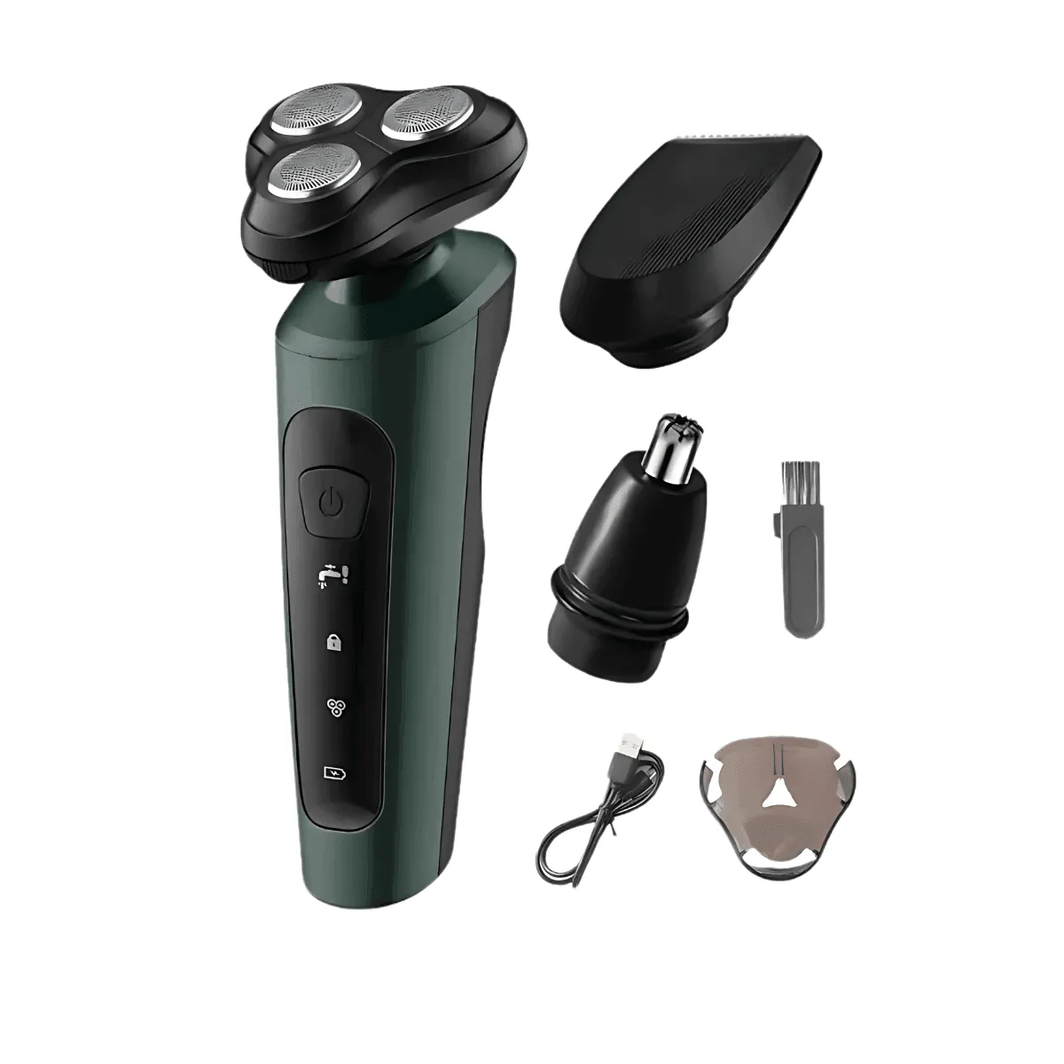 Electric Trimmer, 4-in-1 Versatility, Wet & Dry Use, USB Charging, Compact & Travel-Friendly, Stainless Steel Blades, 85 Min Usage Time