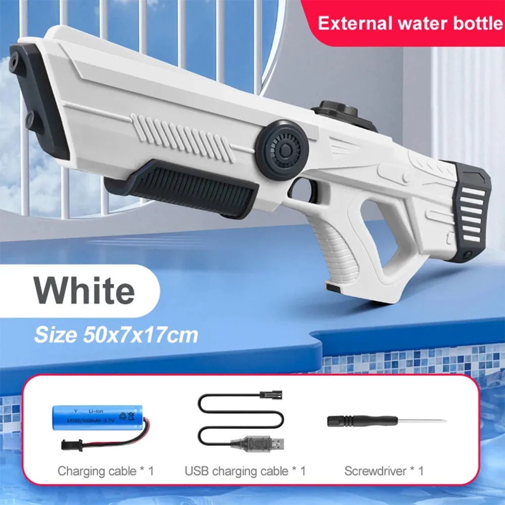 Electric Water Gun for Children and Adults Supports Automatic Water Absorption and External Water Bottle 10m 33 Feet Range