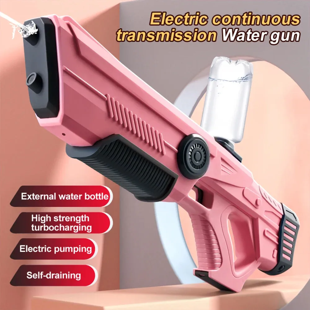 Electric Water Gun for Children and Adults Supports Automatic Water Absorption and External Water Bottle 10m 33 Feet Range
