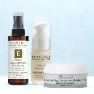 Eminence Organics Lift & Brighten Eye Care (Bamboo Firming Fluid   Coconut Age Corrective Moisturize   Neroli Age Corrective Eye Serum)