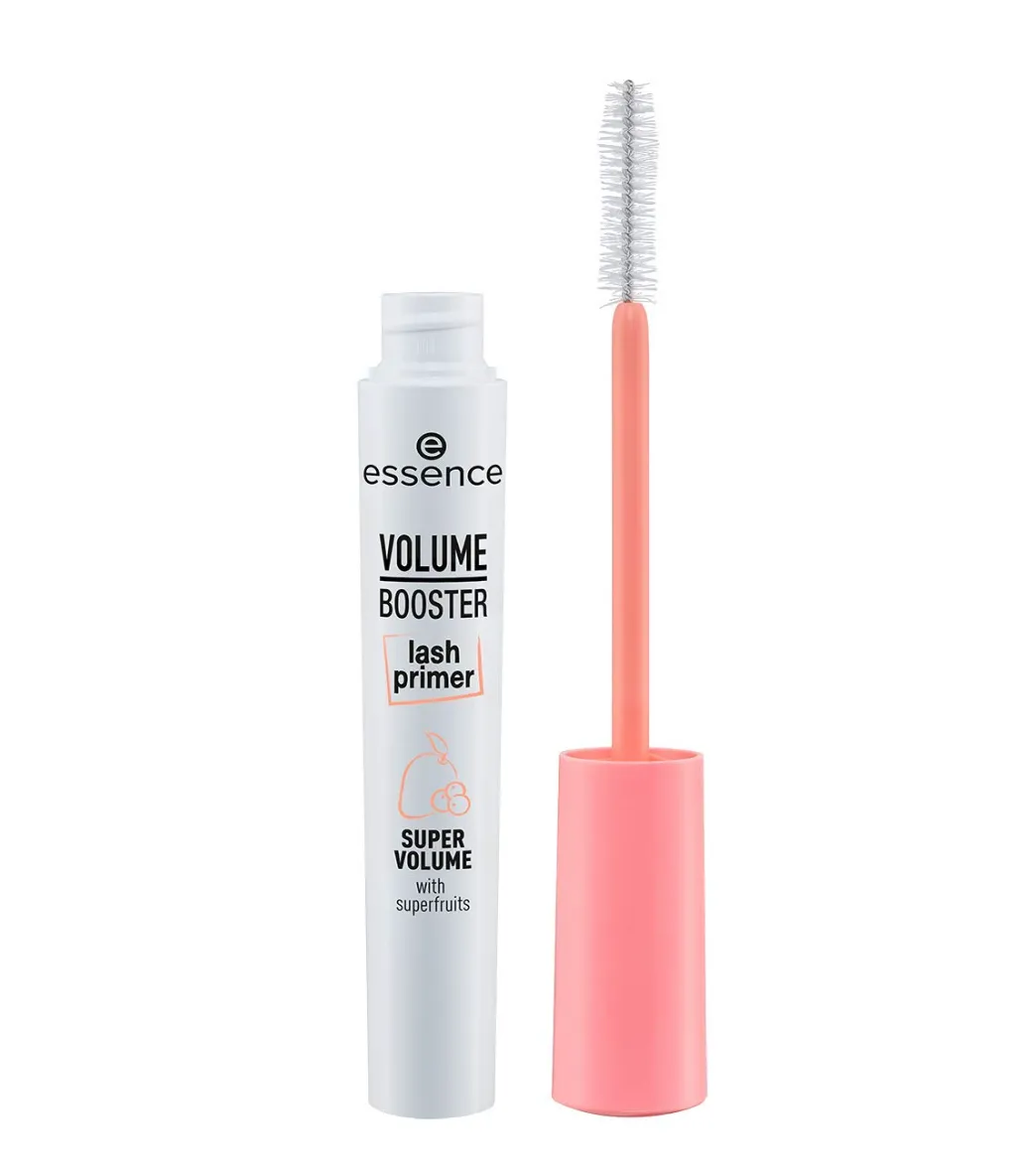 essence | Volume Booster Lash Primer Mascara | Infused with Mango Butter and Acai Oil for Nurtured Lashes | Conditioning Mascara Primer | White | Vegan | Paraben & Cruelty Free (Pack of 1)