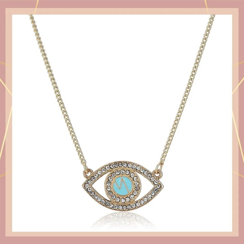Estele - 24 CT gold plated Evil Eye Pendant with chain