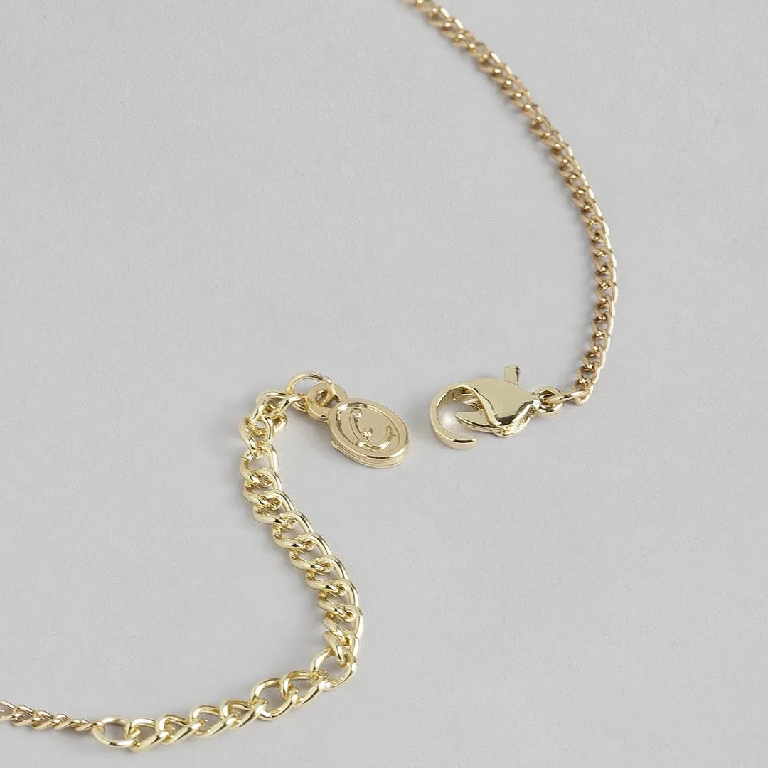 Estele - 24 CT gold plated Evil Eye Pendant with chain