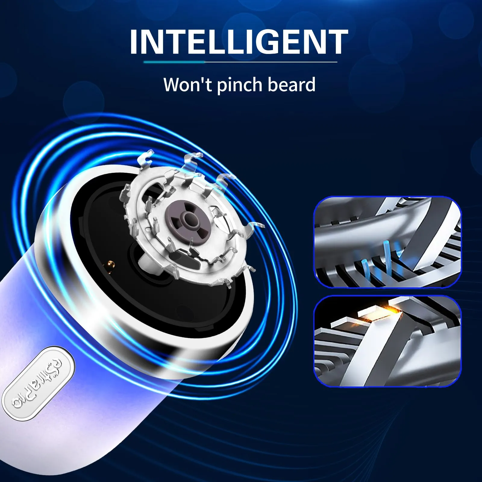 eStraPro Mini Smart Sensor Electric Shaver IPX7 Watertight,Triple Floating Blade System, Completely Removes Facial Hair,Efficient and Comfortable Shaving Experience, Portable Design(Gun)
