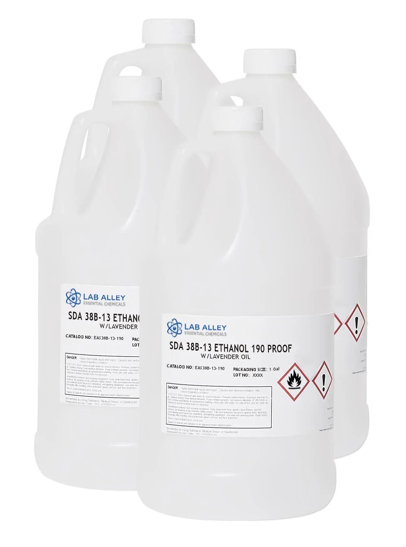Ethanol 190 Proof (95%) w/ Lavender Oil, Kosher, Halal (SDA 38B-13)