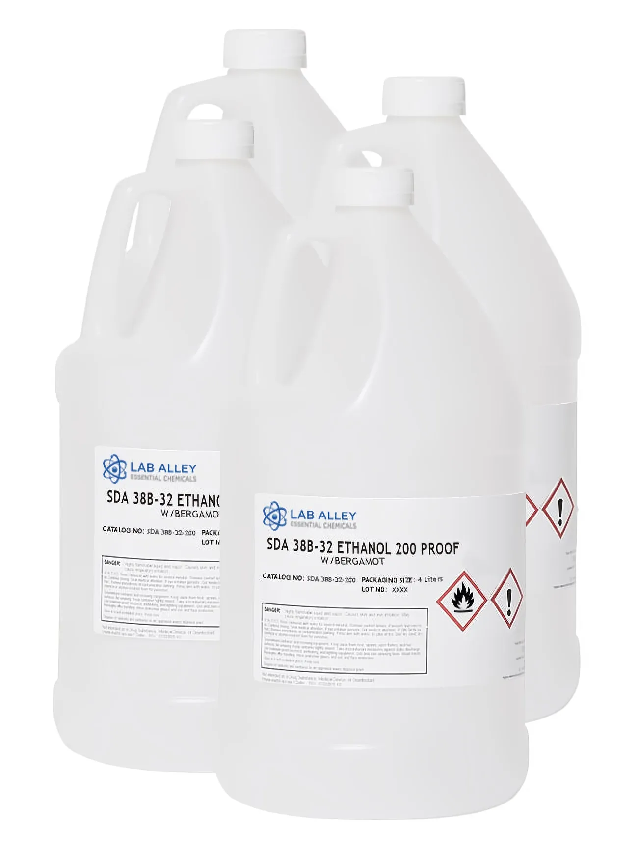 Ethanol 200 Proof w/ Bergamot (Bergaptene Free), Kosher, Halal (SDA 38B-32)