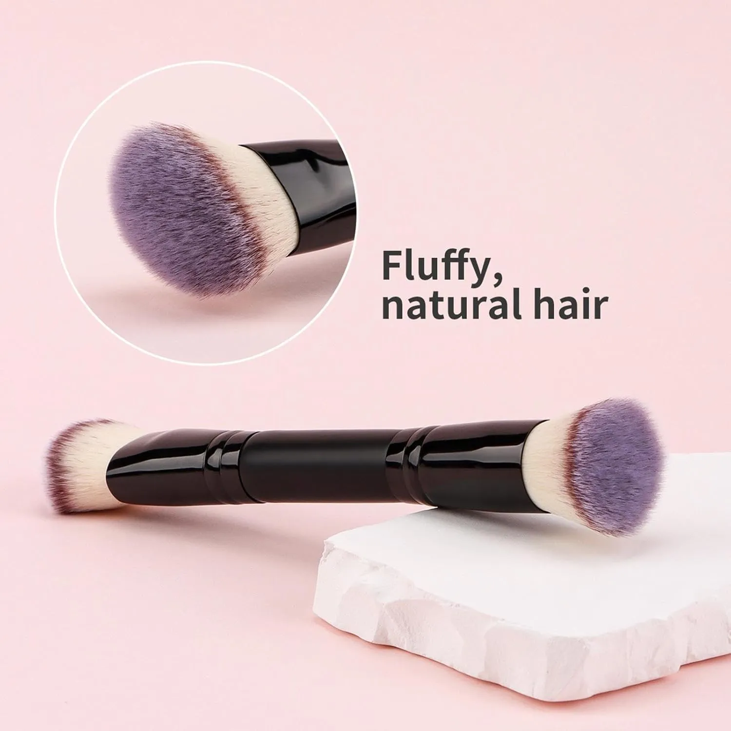 Eye Makeup Brushes - Cosmetics Makeup Brush, Double-Ended Hair Makeup Brush, Travel-Friendly Women Cosmetics Setting Brush For Blending, And Bronzing, Adults Concealer Makeup Face Brush
