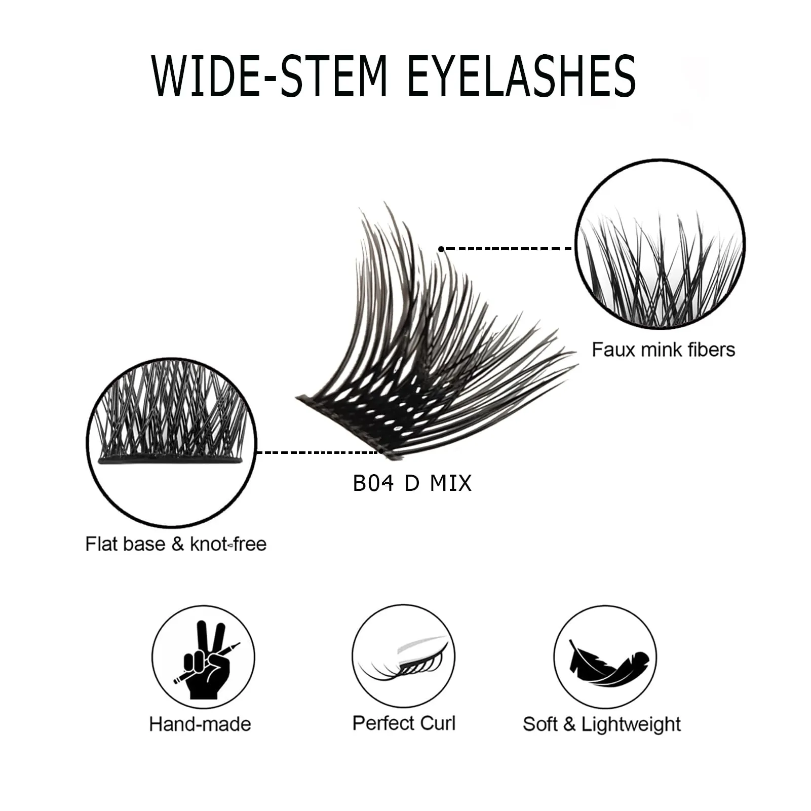 Eyelash Extension kit, COLOR SHE Bond and Seal with 72 Pcs 8-16mm Mix Individual Lashes Clusters and Remover and Tweezers Set, DIY Comfortable Eyelash Extensions Glue Sealant and Aftercare Tool (B04D)