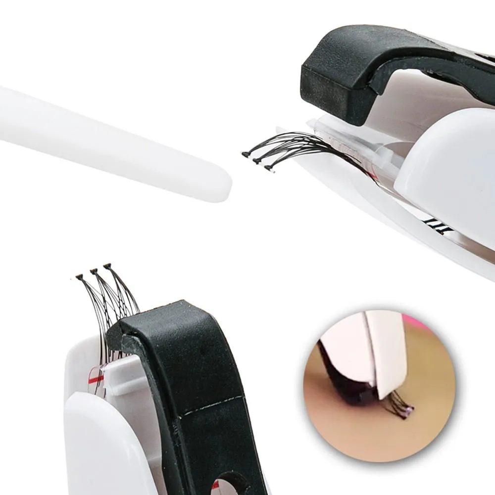 Eyelash Stapler Eye Make up Tool Mini False Contains 45 Lash Buds & Replacement