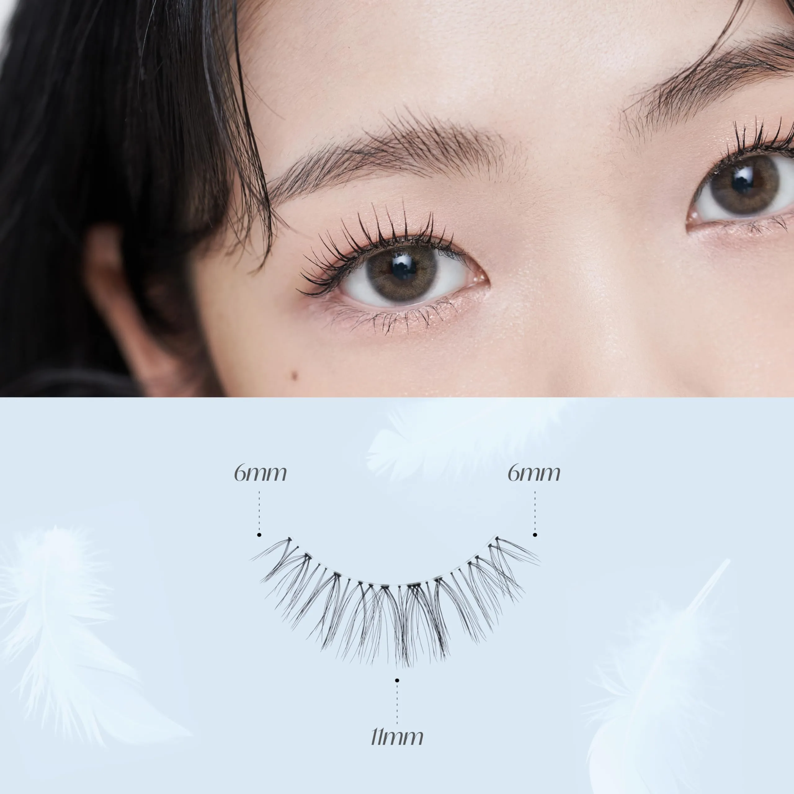 EYEME Eyelash x Artist Collaboration NO.12 Cute Accent – 5 Set with Tweezers, Valentine Gift for Women, Short Wispy False Eyelashes, Artist-Designed Cat Eye Lashes, Glue Not Included, Korean Product
