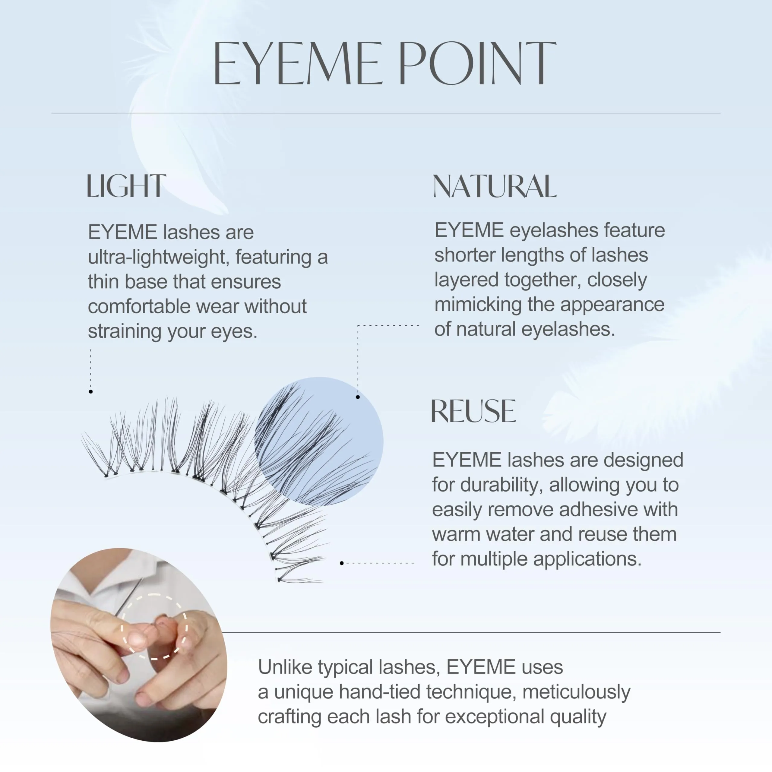 EYEME Eyelash x Artist Collaboration NO.12 Cute Accent – 5 Set with Tweezers, Valentine Gift for Women, Short Wispy False Eyelashes, Artist-Designed Cat Eye Lashes, Glue Not Included, Korean Product