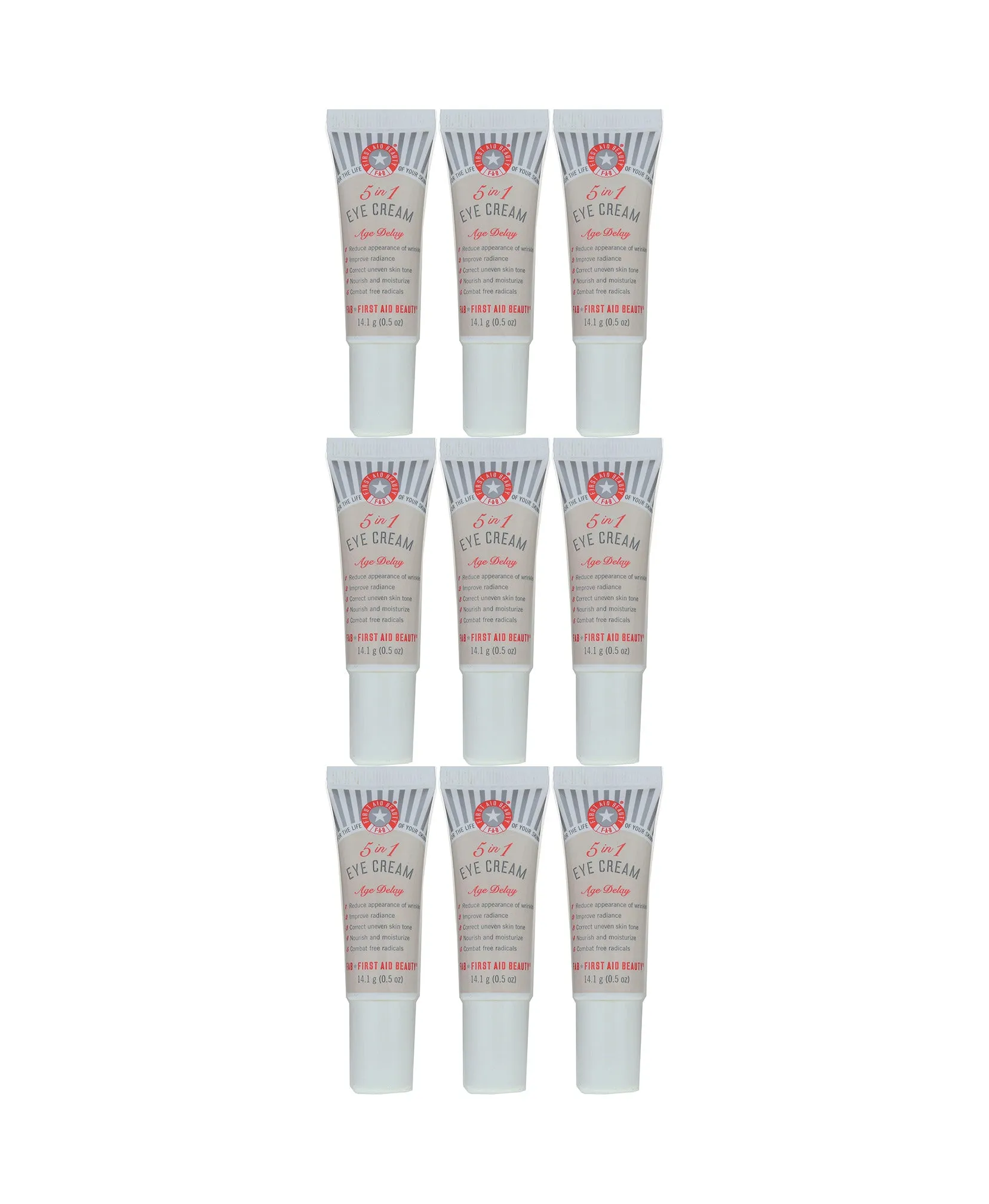 First Aid Beauty 5 In 1 Eye Cream Age Delay 0.5Oz/14.1g Unboxed [Pack Of 9]