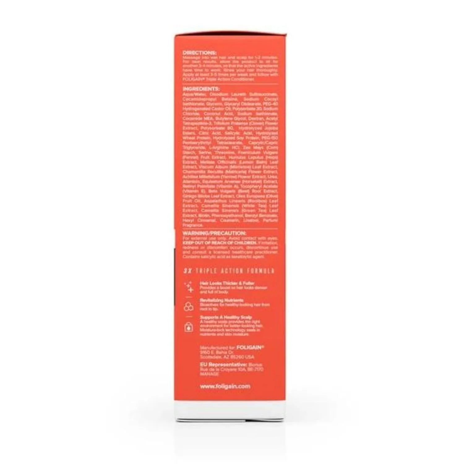 Foligain Triple Action Shampoo for Thinning Hair with 2% Trioxidil (236ml)