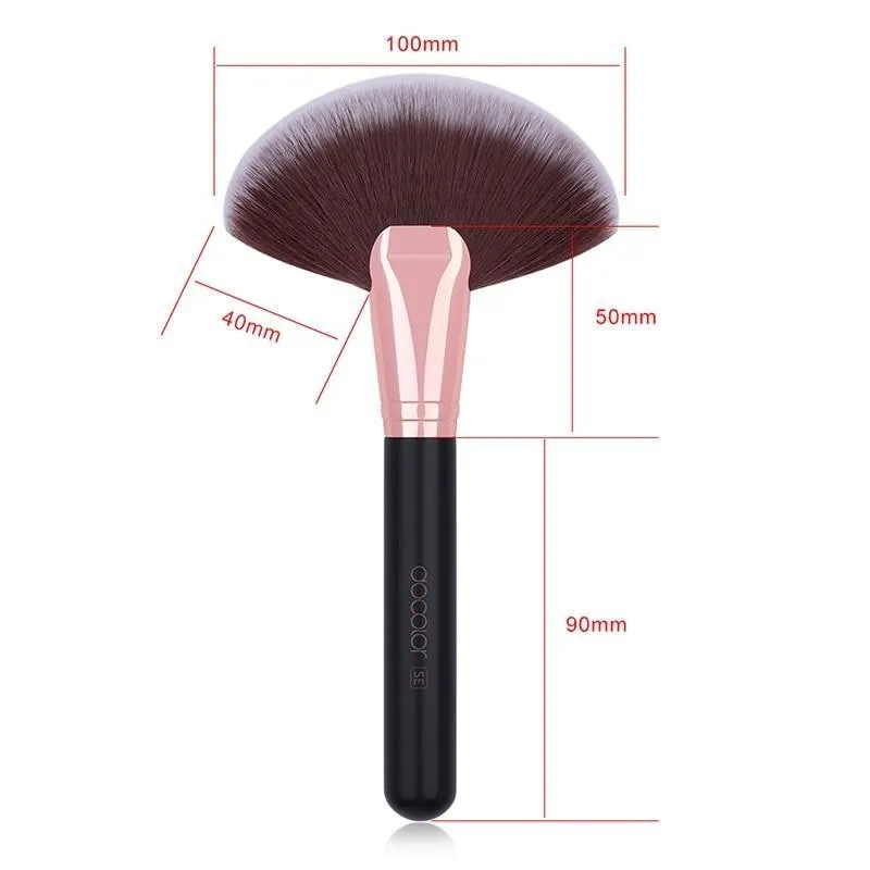 Foundation Fan Contour Powder Flat Top Buffing Highlighter Makeup Brushes