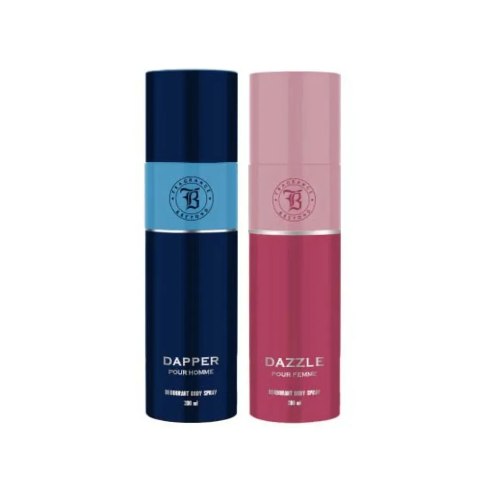Fragrance & Beyond Body Deodorant for Men & Women (Pack of 2) - 200ML Each | Dapper, Dazzle