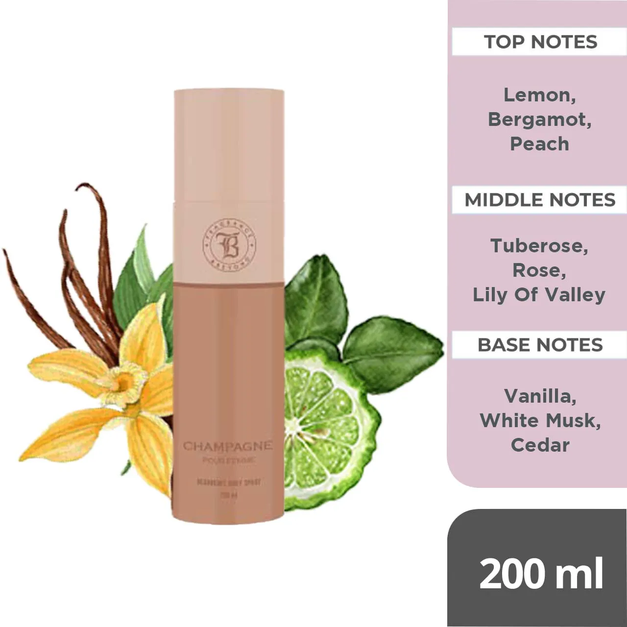 Fragrance & Beyond Body Deodorant for Women (Pack of 2) 200ML Each | Dazzle, Champagne