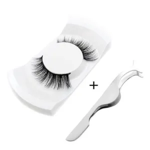 Free - 1Pair High quality 3d Eyelashes with Eyelash Applicator makeup Tool