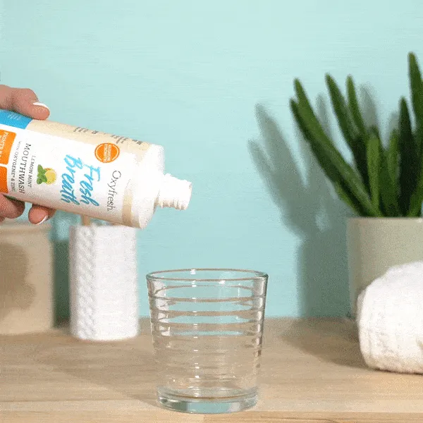 Fresh Breath Lemon Mint Mouthwash | 24 Hr Protection | Fluoride Free