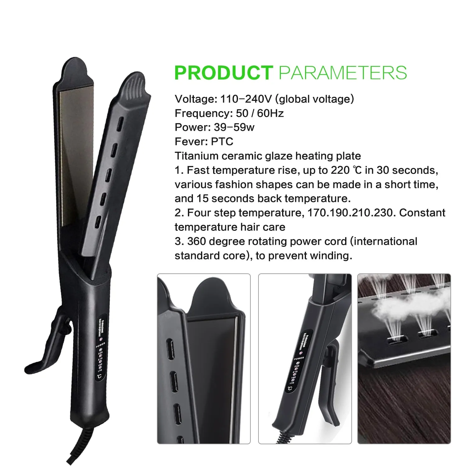 Hair Straightener - Curling Hair Tool