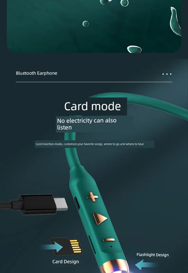Halter-Type Card-Inserting Game Sweat-Proof Bluetooth Headset