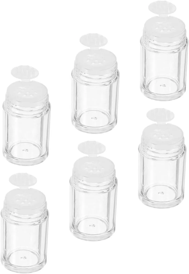 Hemoton 6pcs Travel Loose Powder Bottles Leak Makeup Containers for Mineralized Cosmetics Eyeshadows Creams and Beauty Additives