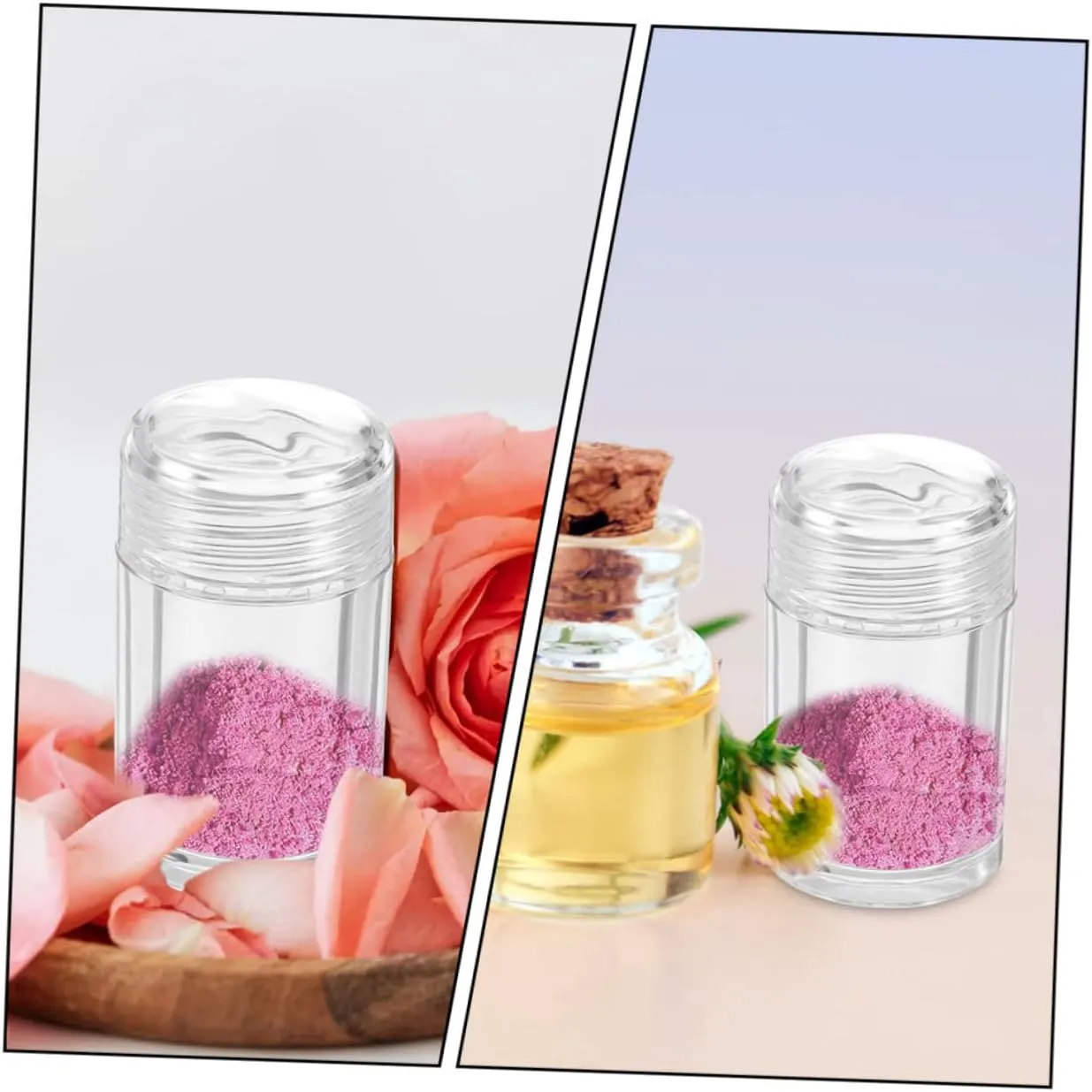 Hemoton 6pcs Travel Loose Powder Bottles Leak Makeup Containers for Mineralized Cosmetics Eyeshadows Creams and Beauty Additives