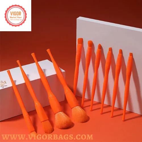 High Quality 10 pcs Candy Color Makeup Brushes Tool Set - MOQ 10 Pcs