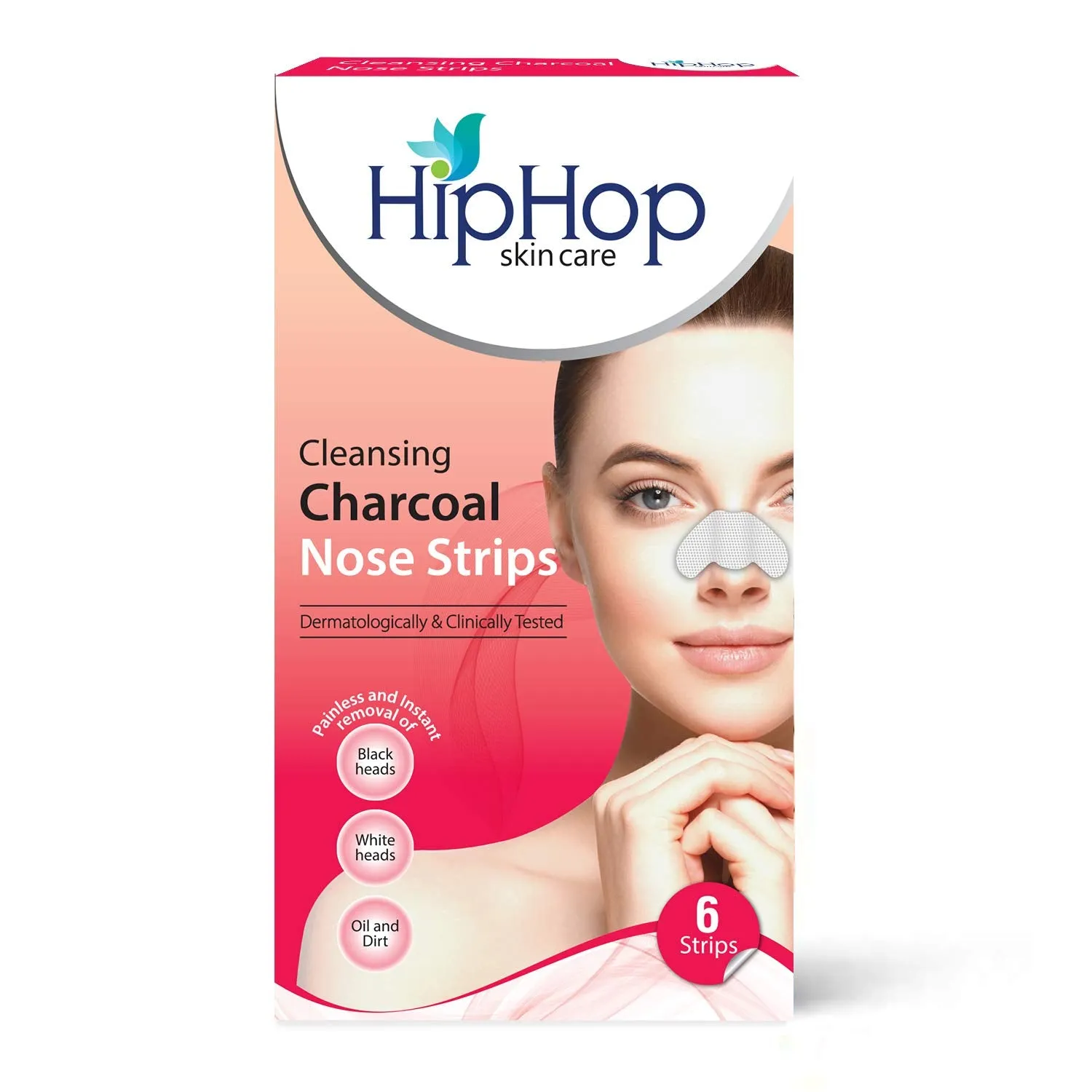 HipHop Blackhead Remover Nose Strips for Women (Activated Charcoal, 6 Strips)   Instant Makeup Remover Wipes (Micellar water, 30 Wipes)